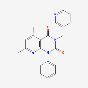 5,7-dimethyl-1-phenyl-3-(pyridin-3-ylmethyl)pyrido[2,3-d]pyrimidine-2,4(1H,3H)-dione