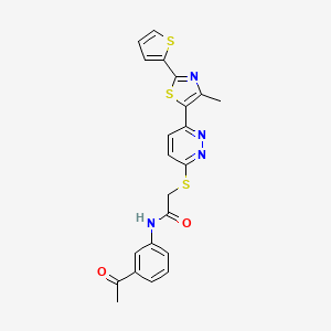 N-(3-acetylphenyl)-2-((6-(4-methyl-2-(thiophen-2-yl)thiazol-5-yl)pyridazin-3-yl)thio)acetamide