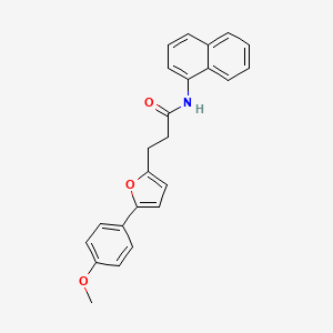 molecular formula C24H21NO3 B11233558 3-[5-(4-methoxyphenyl)furan-2-yl]-N-(naphthalen-1-yl)propanamide 