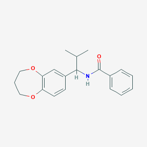 N-[1-(3,4-dihydro-2H-1,5-benzodioxepin-7-yl)-2-methylpropyl]benzamide