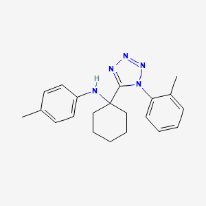 molecular formula C21H25N5 B11233572 4-methyl-N-{1-[1-(2-methylphenyl)-1H-tetrazol-5-yl]cyclohexyl}aniline 