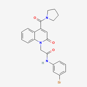 N-(3-bromophenyl)-2-[2-oxo-4-(pyrrolidin-1-ylcarbonyl)quinolin-1(2H)-yl]acetamide