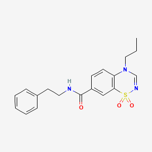 N-(2-phenylethyl)-4-propyl-4H-1,2,4-benzothiadiazine-7-carboxamide 1,1-dioxide