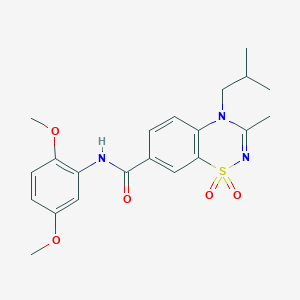 N-(2,5-dimethoxyphenyl)-4-isobutyl-3-methyl-4H-1,2,4-benzothiadiazine-7-carboxamide 1,1-dioxide