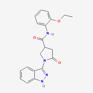 molecular formula C20H20N4O3 B11233638 N-(2-ethoxyphenyl)-1-(1H-indazol-3-yl)-5-oxopyrrolidine-3-carboxamide 