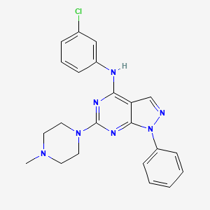 N-(3-chlorophenyl)-6-(4-methylpiperazin-1-yl)-1-phenyl-1H-pyrazolo[3,4-d]pyrimidin-4-amine