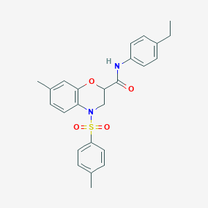 N-(4-ethylphenyl)-7-methyl-4-[(4-methylphenyl)sulfonyl]-3,4-dihydro-2H-1,4-benzoxazine-2-carboxamide