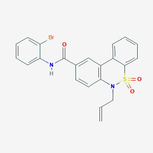 6-allyl-N-(2-bromophenyl)-6H-dibenzo[c,e][1,2]thiazine-9-carboxamide 5,5-dioxide