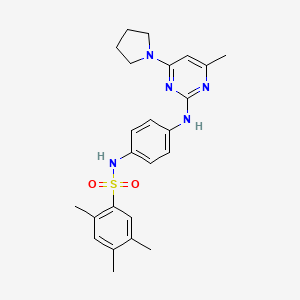 2,4,5-trimethyl-N-(4-((4-methyl-6-(pyrrolidin-1-yl)pyrimidin-2-yl)amino)phenyl)benzenesulfonamide