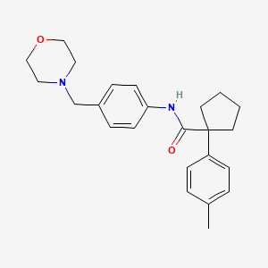 1-(4-methylphenyl)-N-[4-(morpholin-4-ylmethyl)phenyl]cyclopentanecarboxamide