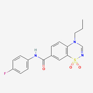 N-(4-fluorophenyl)-4-propyl-4H-1,2,4-benzothiadiazine-7-carboxamide 1,1-dioxide