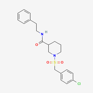 1-[(4-chlorobenzyl)sulfonyl]-N-(2-phenylethyl)piperidine-3-carboxamide