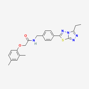 2-(2,4-dimethylphenoxy)-N-[4-(3-ethyl[1,2,4]triazolo[3,4-b][1,3,4]thiadiazol-6-yl)benzyl]acetamide