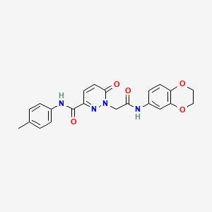 1-(2-((2,3-dihydrobenzo[b][1,4]dioxin-6-yl)amino)-2-oxoethyl)-6-oxo-N-(p-tolyl)-1,6-dihydropyridazine-3-carboxamide