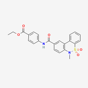 ethyl 4-{[(6-methyl-5,5-dioxido-6H-dibenzo[c,e][1,2]thiazin-9-yl)carbonyl]amino}benzoate