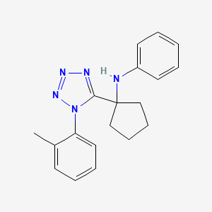 N-{1-[1-(2-methylphenyl)-1H-tetrazol-5-yl]cyclopentyl}aniline