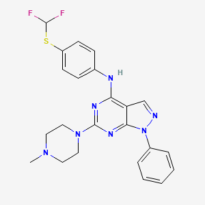 [4-(Difluoromethylthio)phenyl][6-(4-methylpiperazinyl)-1-phenylpyrazolo[4,5-e] pyrimidin-4-yl]amine