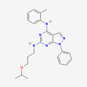 N~4~-(2-methylphenyl)-1-phenyl-N~6~-[3-(propan-2-yloxy)propyl]-1H-pyrazolo[3,4-d]pyrimidine-4,6-diamine