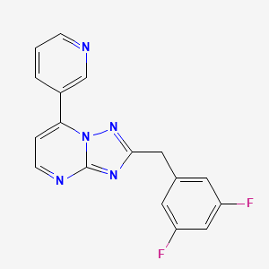 molecular formula C17H11F2N5 B11233812 2-(3,5-Difluorobenzyl)-7-(3-pyridyl)[1,2,4]triazolo[1,5-a]pyrimidine 