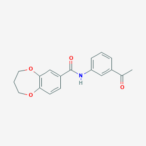 N-(3-acetylphenyl)-3,4-dihydro-2H-1,5-benzodioxepine-7-carboxamide