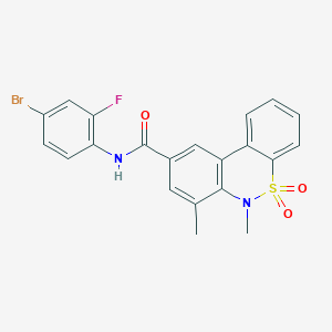 N-(4-bromo-2-fluorophenyl)-6,7-dimethyl-6H-dibenzo[c,e][1,2]thiazine-9-carboxamide 5,5-dioxide