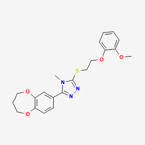 3-(3,4-dihydro-2H-1,5-benzodioxepin-7-yl)-5-{[2-(2-methoxyphenoxy)ethyl]sulfanyl}-4-methyl-4H-1,2,4-triazole