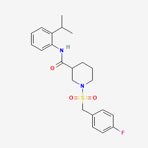 1-[(4-fluorobenzyl)sulfonyl]-N-[2-(propan-2-yl)phenyl]piperidine-3-carboxamide