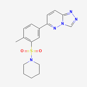 6-[4-Methyl-3-(piperidin-1-ylsulfonyl)phenyl][1,2,4]triazolo[4,3-b]pyridazine