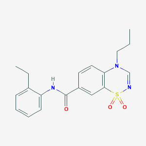 N-(2-ethylphenyl)-4-propyl-4H-1,2,4-benzothiadiazine-7-carboxamide 1,1-dioxide