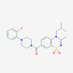 [4-(2-fluorophenyl)piperazin-1-yl][3-methyl-4-(2-methylpropyl)-1,1-dioxido-4H-1,2,4-benzothiadiazin-7-yl]methanone