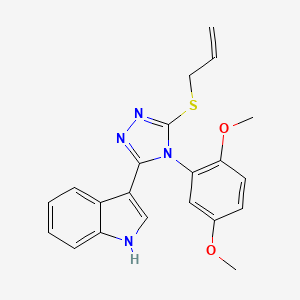 3-(5-(allylthio)-4-(2,5-dimethoxyphenyl)-4H-1,2,4-triazol-3-yl)-1H-indole