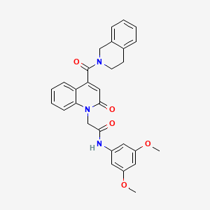 molecular formula C29H27N3O5 B11233953 2-[4-(3,4-dihydroisoquinolin-2(1H)-ylcarbonyl)-2-oxoquinolin-1(2H)-yl]-N-(3,5-dimethoxyphenyl)acetamide 