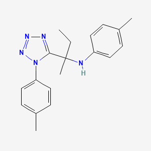 molecular formula C19H23N5 B11233971 4-methyl-N-{2-[1-(4-methylphenyl)-1H-tetrazol-5-yl]butan-2-yl}aniline 