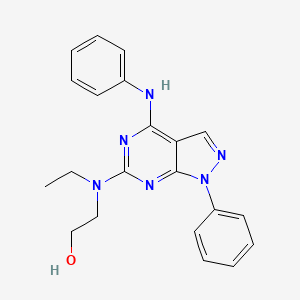 2-{ethyl[1-phenyl-4-(phenylamino)-1H-pyrazolo[3,4-d]pyrimidin-6-yl]amino}ethanol