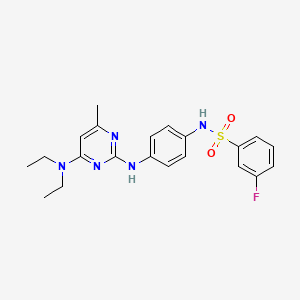 N-(4-((4-(diethylamino)-6-methylpyrimidin-2-yl)amino)phenyl)-3-fluorobenzenesulfonamide