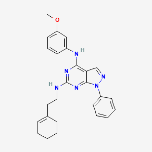 N~6~-[2-(cyclohex-1-en-1-yl)ethyl]-N~4~-(3-methoxyphenyl)-1-phenyl-1H-pyrazolo[3,4-d]pyrimidine-4,6-diamine