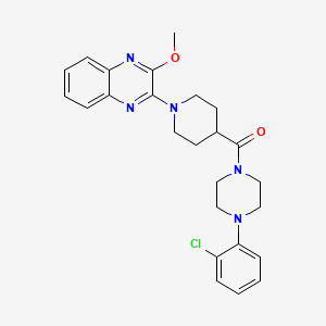 2-{4-[4-(2-Chlorophenyl)piperazine-1-carbonyl]piperidin-1-YL}-3-methoxyquinoxaline