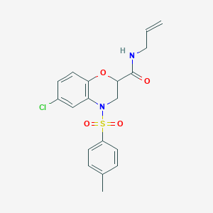 6-chloro-4-[(4-methylphenyl)sulfonyl]-N-(prop-2-en-1-yl)-3,4-dihydro-2H-1,4-benzoxazine-2-carboxamide