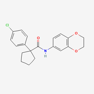 1-(4-chlorophenyl)-N-(2,3-dihydro-1,4-benzodioxin-6-yl)cyclopentanecarboxamide