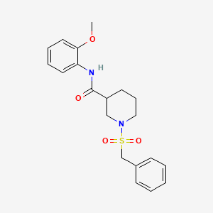 molecular formula C20H24N2O4S B11234033 1-(benzylsulfonyl)-N-(2-methoxyphenyl)piperidine-3-carboxamide 