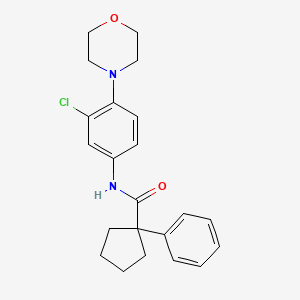 N-(3-chloro-4-morpholin-4-ylphenyl)-1-phenylcyclopentanecarboxamide