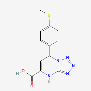 molecular formula C12H11N5O2S B11234043 7-[4-(Methylsulfanyl)phenyl]-4,7-dihydrotetrazolo[1,5-a]pyrimidine-5-carboxylic acid 