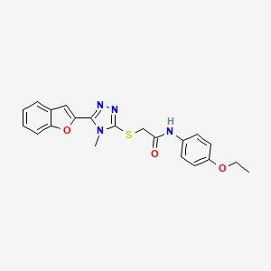 2-{[5-(1-benzofuran-2-yl)-4-methyl-4H-1,2,4-triazol-3-yl]sulfanyl}-N-(4-ethoxyphenyl)acetamide