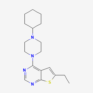 4-(4-Cyclohexylpiperazin-1-yl)-6-ethylthieno[2,3-d]pyrimidine