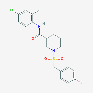 N-(4-chloro-2-methylphenyl)-1-[(4-fluorobenzyl)sulfonyl]piperidine-3-carboxamide