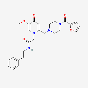 2-(2-((4-(furan-2-carbonyl)piperazin-1-yl)methyl)-5-methoxy-4-oxopyridin-1(4H)-yl)-N-phenethylacetamide