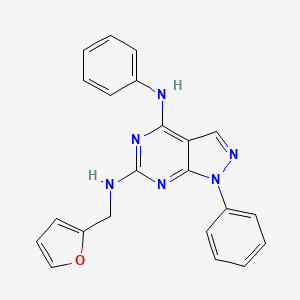 N~6~-(furan-2-ylmethyl)-N~4~,1-diphenyl-1H-pyrazolo[3,4-d]pyrimidine-4,6-diamine