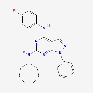 N~6~-cycloheptyl-N~4~-(4-fluorophenyl)-1-phenyl-1H-pyrazolo[3,4-d]pyrimidine-4,6-diamine