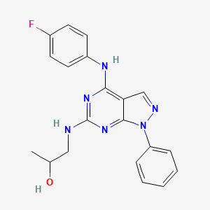 1-({4-[(4-fluorophenyl)amino]-1-phenyl-1H-pyrazolo[3,4-d]pyrimidin-6-yl}amino)propan-2-ol