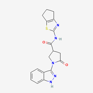 N-(5,6-dihydro-4H-cyclopenta[d][1,3]thiazol-2-yl)-1-(1H-indazol-3-yl)-5-oxopyrrolidine-3-carboxamide